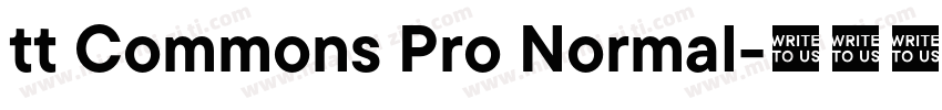 tt Commons Pro Normal字体转换